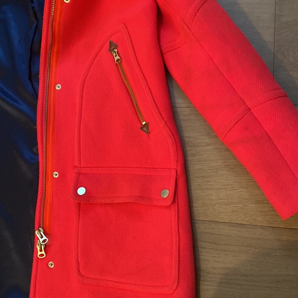 J. crew red chateau parka in Italian stadium-cloth - Picture 6 of 9